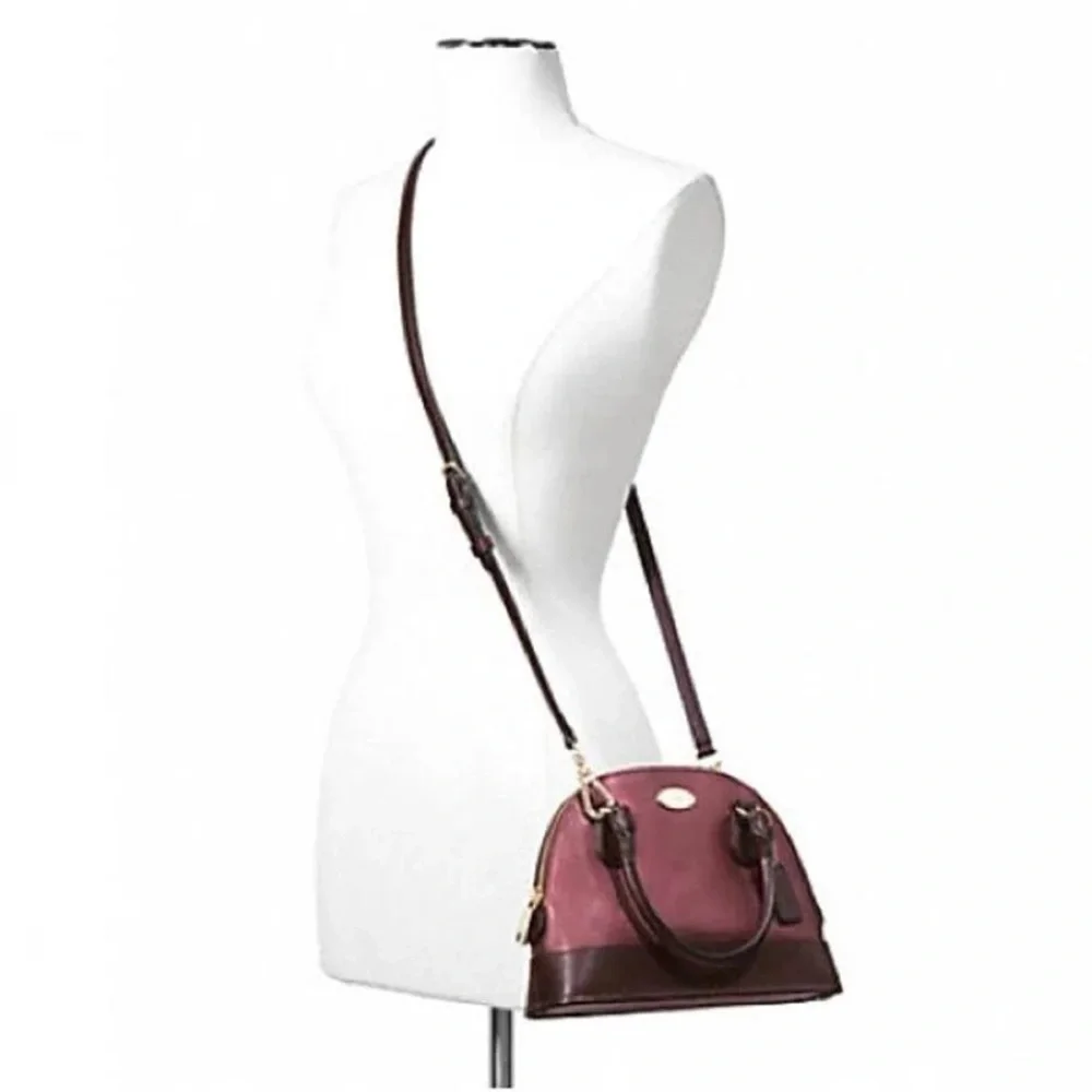 Coach OxBld Metallic Cherry MINI CORA DOME SATCHEL, NWT - Picture 3 of 6